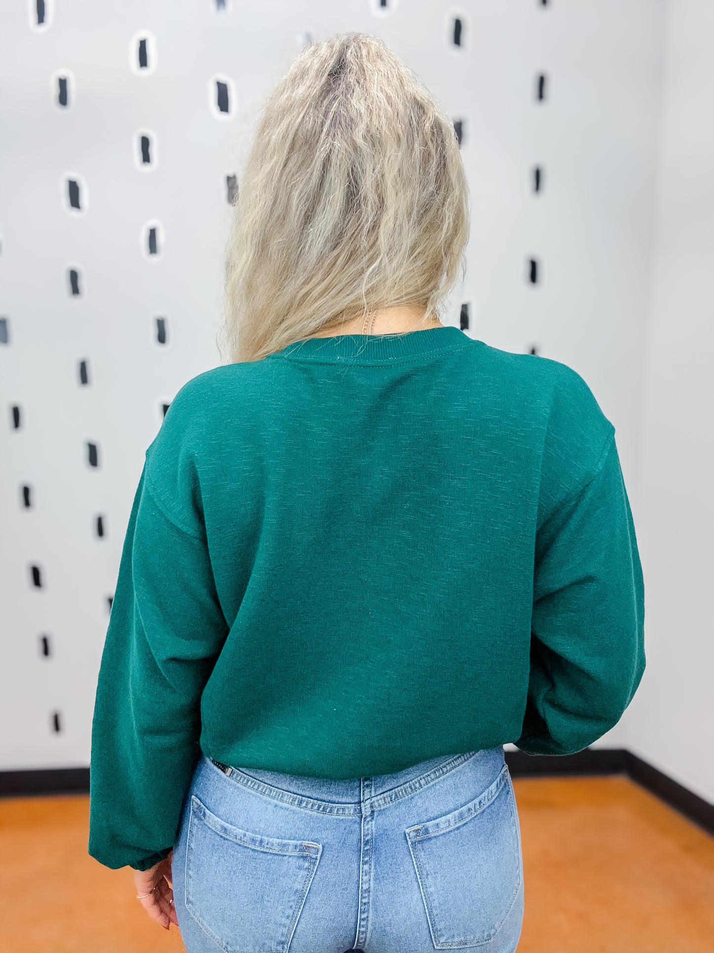 Dark Green Crew Neck Sweatshirt