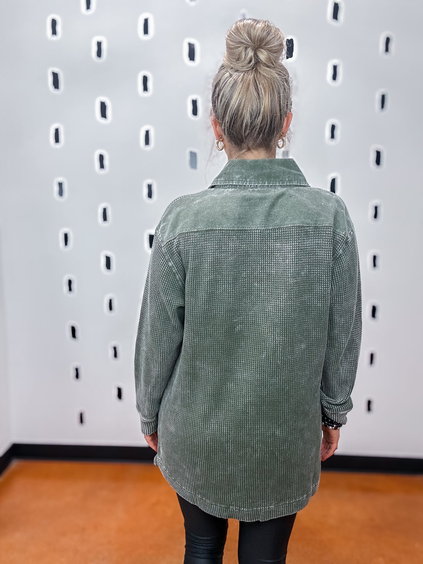 Ivy Green Mineral Waffle Top