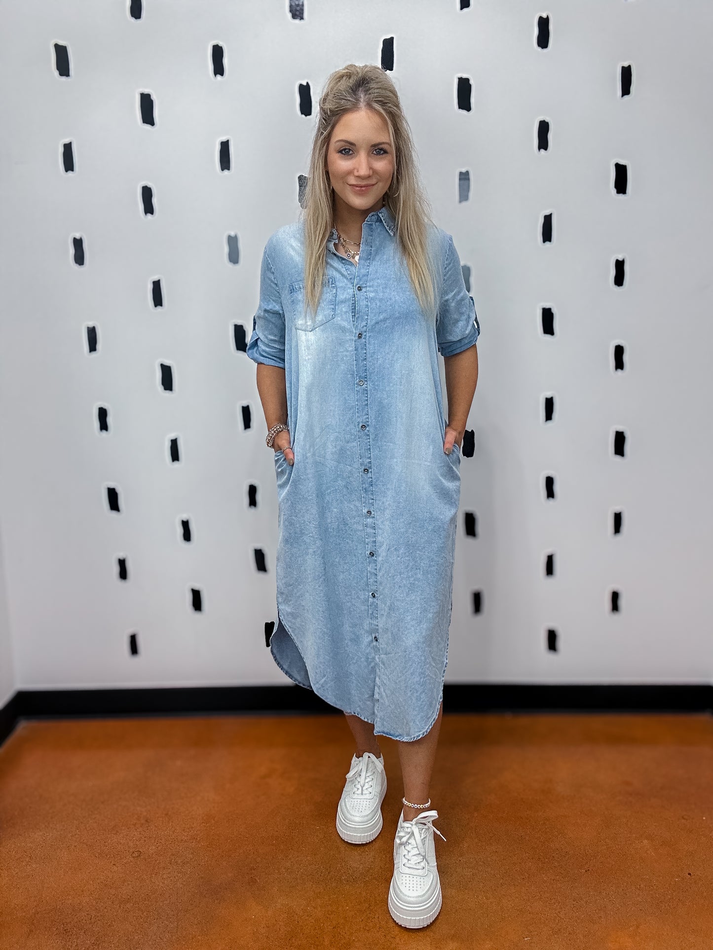 Lt. Denim Midi Dress