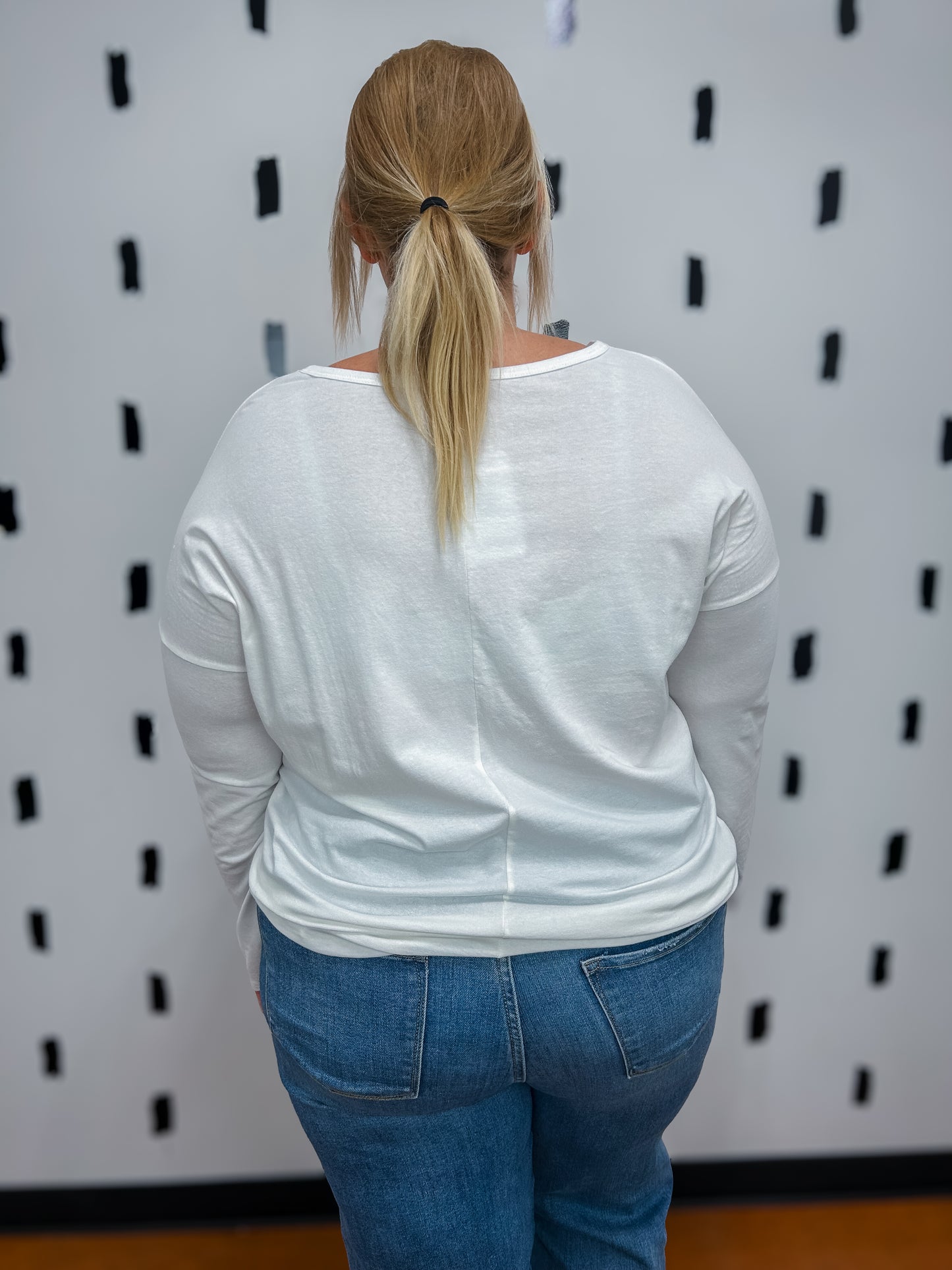 Off White Long Sleeve Tee