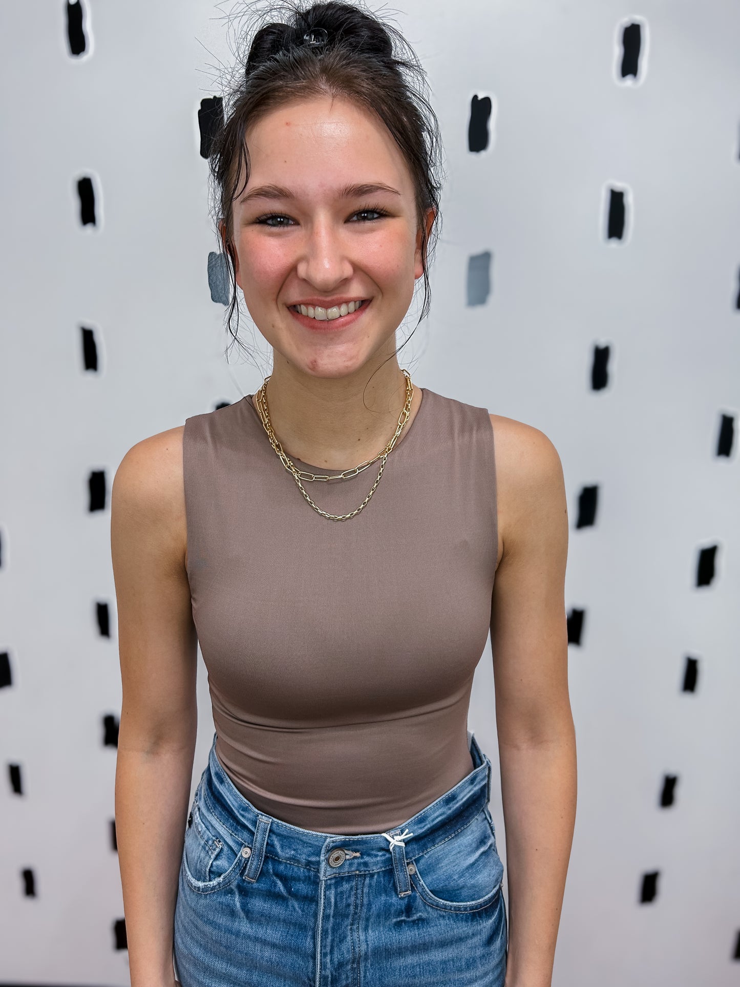 Deep Taupe Knit Bodysuit