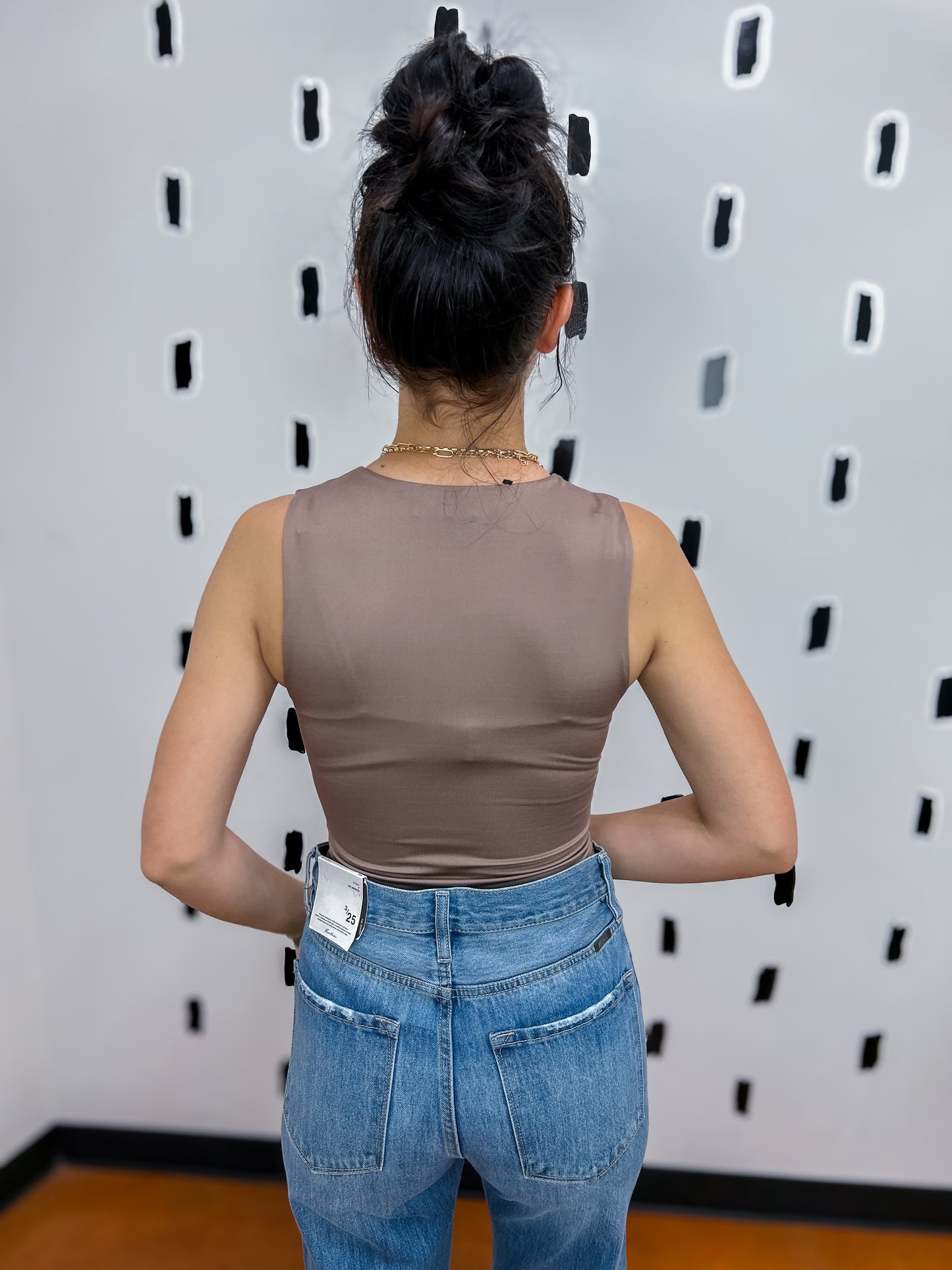 Deep Taupe Knit Bodysuit